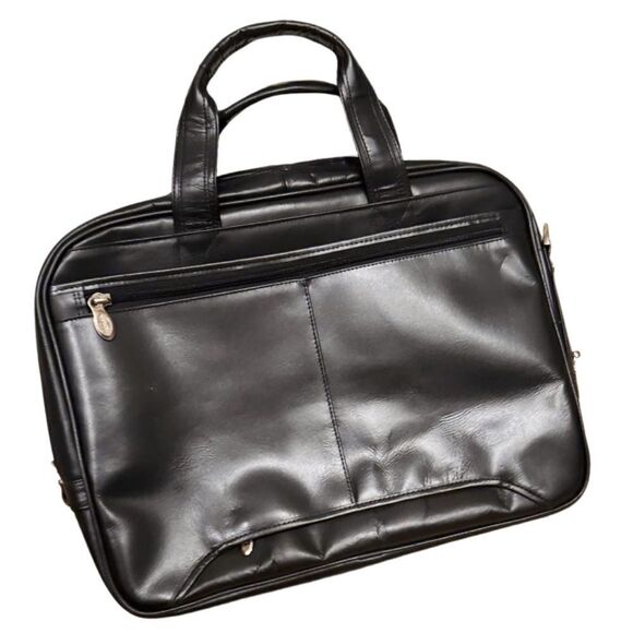 McKLEIN Pearson Leather 17 in.Exp Double compartment Laptop Briefcase bag $480 - Picture 4 of 16